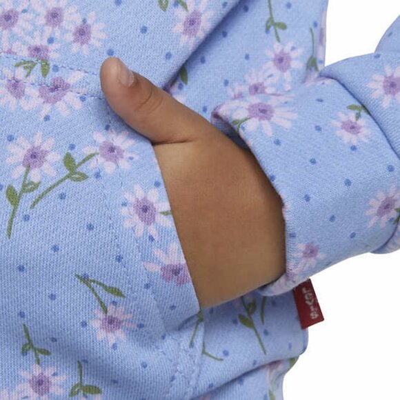 Levi's Purple Girls Activewear match. set Hoodie T-shirt Jeans Set, size 18M - Picture 6 of 12